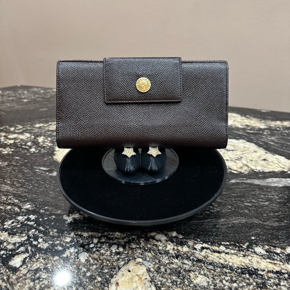BVLGARI Handbags - Bulgari Brown and Gold Wallet